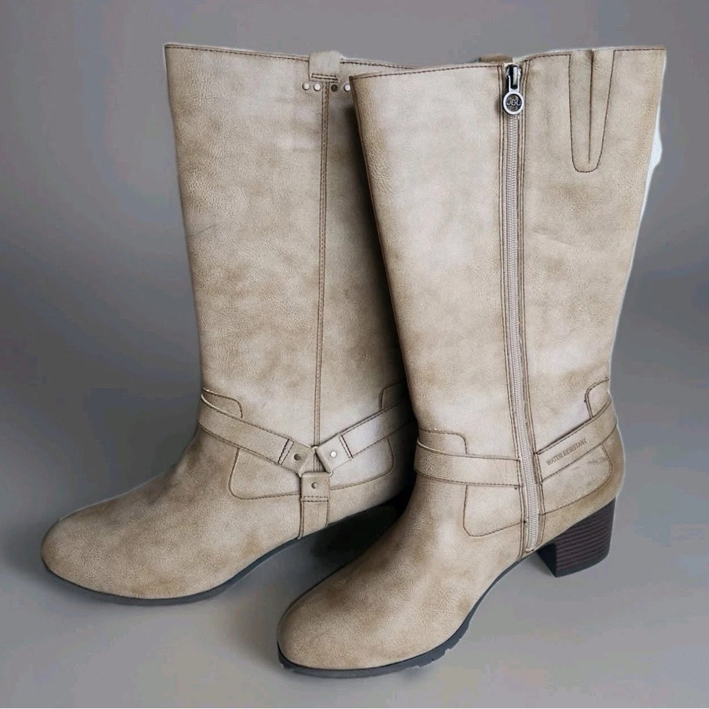 JBU Beige Heeled Boots